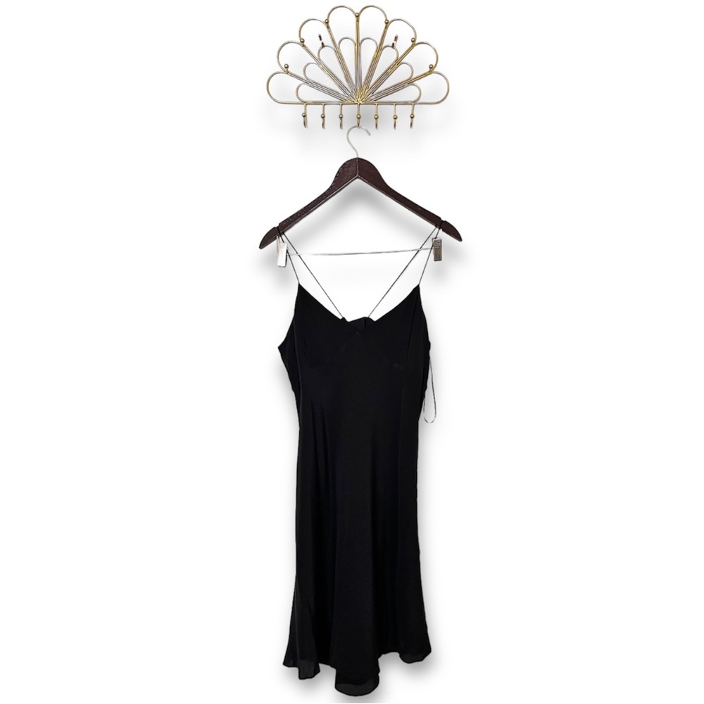 Madewell Silk Cami Slip Dress in Black